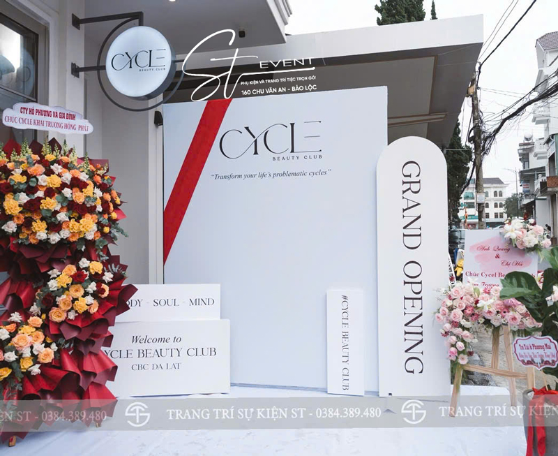 KHAI TRƯƠNG CYCLE BEAUTY CLUB | ST3000625 - TRANG TRÍ SỰ KIỆN ST EVENT