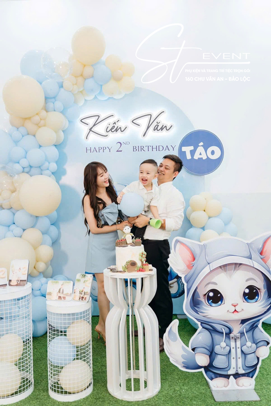 SINH NHẬT 2 TUỔI BÉ TRAI KIẾN VĂN - TÁO | ST2030625 - Trang trí ST Event 