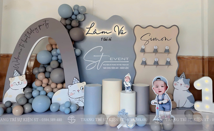 THÔI NÔI BÉ LÂM VŨ - SIMON | ST6050125 - TRANG TRÍ SINH NHẬT ST EVENT
