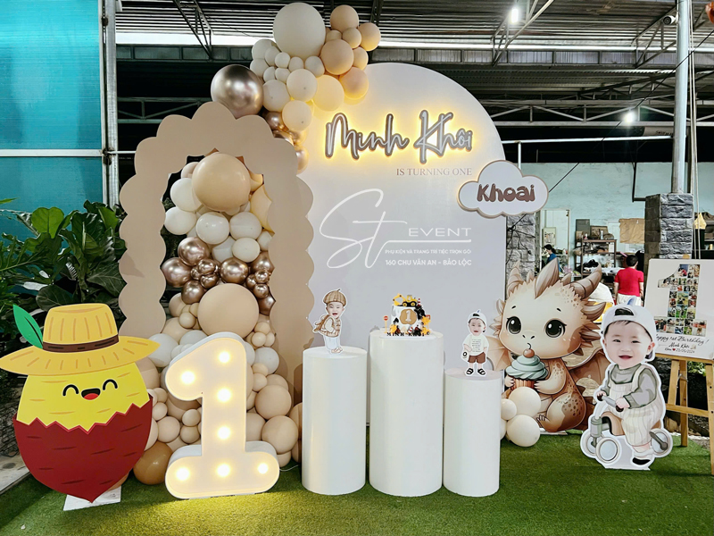 THÔI NÔI BÉ MINH KHÔI - KHOAI | ST3080425 - TRANG TRÍ SINH NHẬT ST EVENT