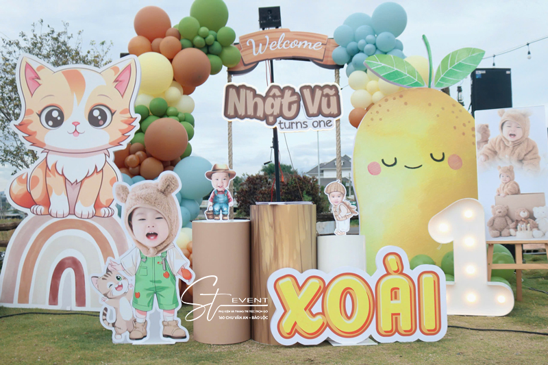 THÔI NÔI BÉ NHẬT VŨ - XOÀI | ST5000125 - TRANG TRÍ SINH NHẬT ST EVENT