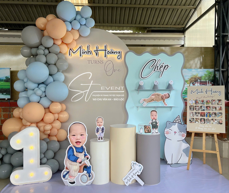THÔI NÔI BÉ MINH HOÀNG - CHÉP | ST3081224 - TRANG TRÍ SINH NHẬT ST EVENT